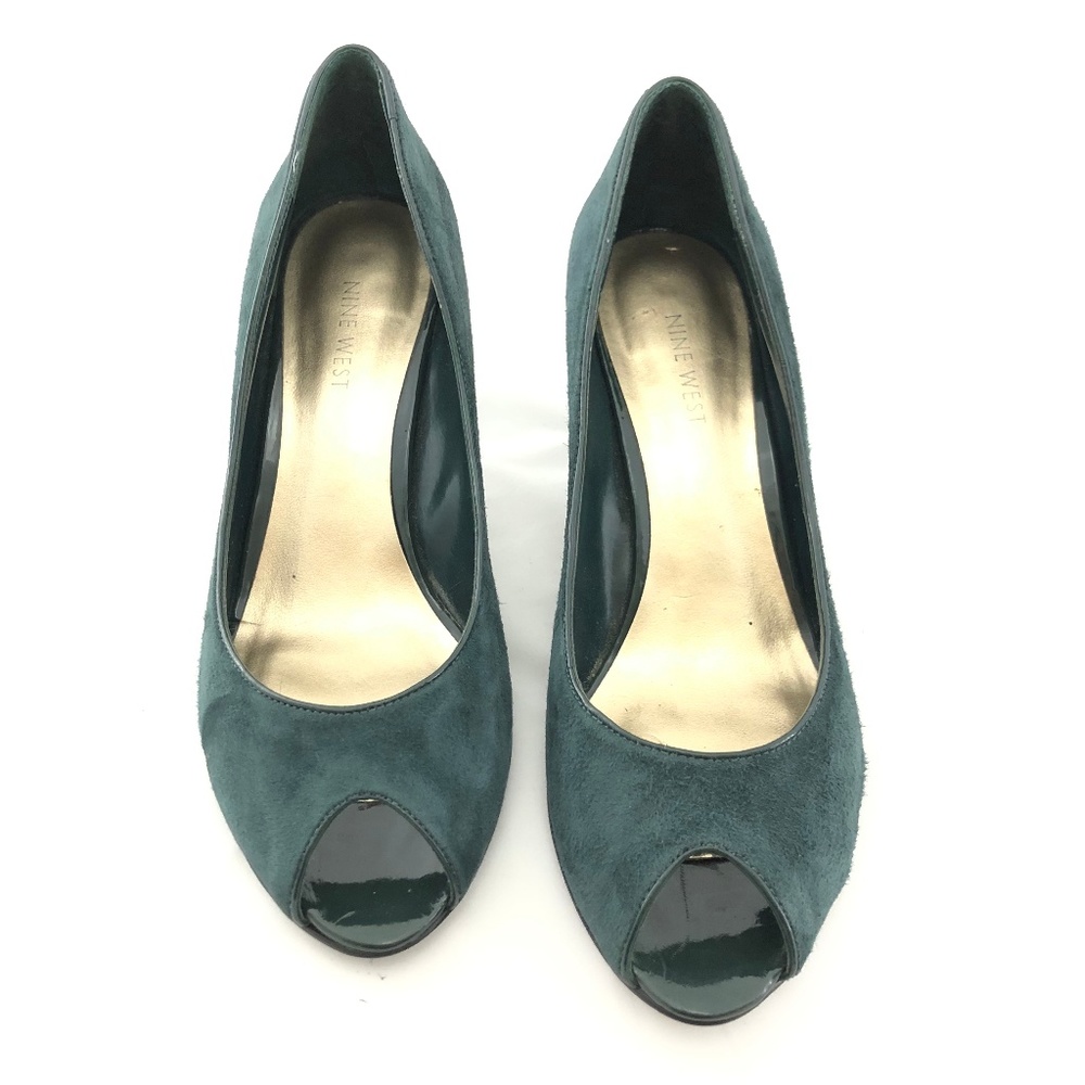 Nine West Suede Peep Toe High Heels